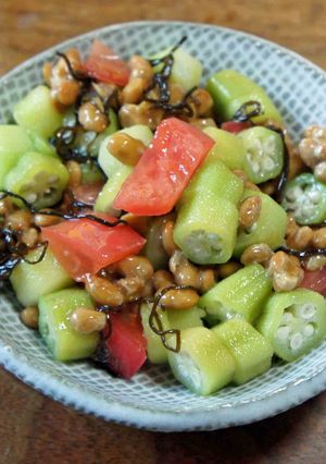 トマトとおくらの納豆サラダ-レシピのメイン写真