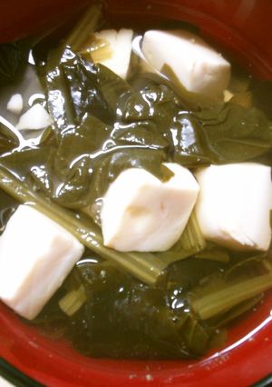 簡単＊ほうれん草と豆腐 ワカメのお吸い物-レシピのメイン写真