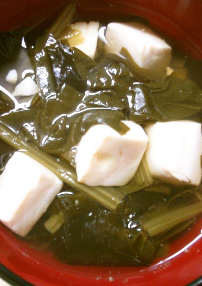 簡単＊ほうれん草と豆腐 ワカメのお吸い物-レシピのメイン写真