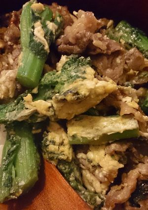 菜の花の牛肉炒め-レシピのメイン写真