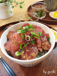 まぐろの切り落としで簡単絶品!味噌漬け丼-レシピのメイン写真