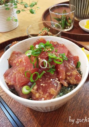 まぐろの切り落としで簡単絶品！味噌漬け丼-レシピのメイン写真