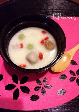 綺麗になろう♡プロテイン団子の甘酒汁粉-レシピのメイン写真