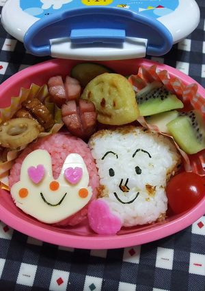 キャラ弁 ドキンちゃんとしょくぱんまん-レシピのメイン写真