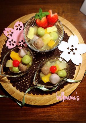プロテイン団子のフルーツポンチ-レシピのメイン写真