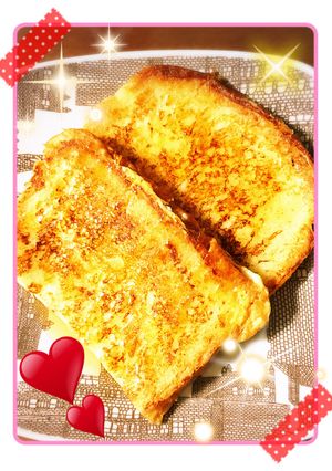 小学生の娘作品、簡単フレンチトースト-レシピのメイン写真