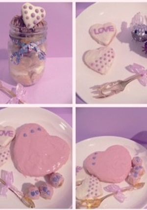 HMでジャーケーキ＆バレンタインプレート-レシピのメイン写真