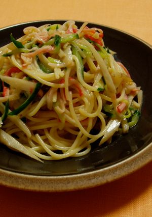 冷製パスタ（和風）からし酢みそ風味-レシピのメイン写真
