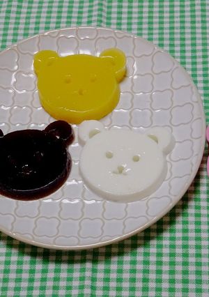 【食パン用抜き型】クマさん寒天-レシピのメイン写真