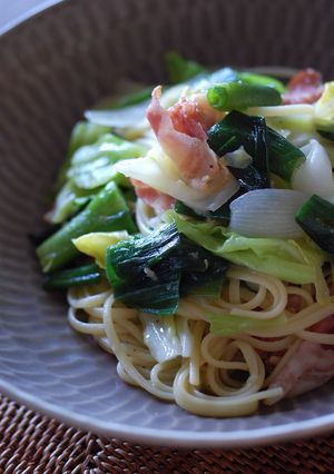 春限定◆葉玉ねぎのパスタ-レシピのメイン写真