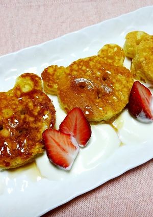 【食パン用抜き型】クマさんパンケーキ-レシピのメイン写真