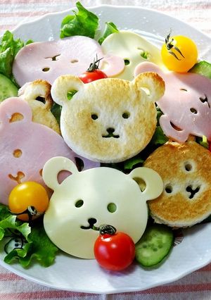 【食パン用抜き型】クマだらけサラダ-レシピのメイン写真