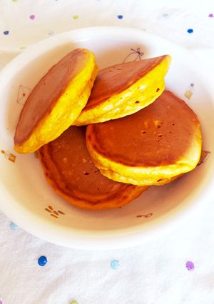 人参ときな粉のパンケーキ♡離乳食にも♡-レシピのメイン写真