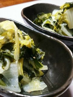 簡単副菜♪白菜とわかめの煮びたし☆-レシピのメイン写真