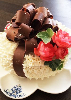 ☆*:.チョコリボン包みケーキ☆*:.-レシピのメイン写真