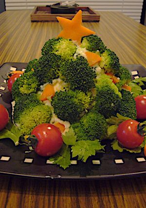 クリスマスツリー風ポテトサラダ-レシピのメイン写真