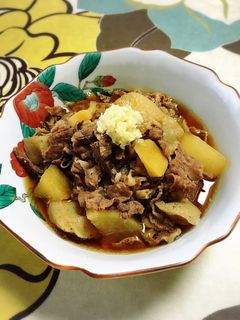 牛すじ&牛肉の大根こんにゃく煮込み♪-レシピのメイン写真