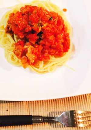 簡単☆豚肉とチーズのトマトパスタ-レシピのメイン写真