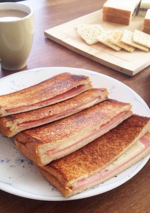 お鍋とフライパンで、簡単ホットサンド♪-レシピのメイン写真