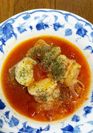 白菜の豚バラ巻き・トマト煮込-レシピのメイン写真