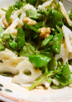 クレソンとれんこんのしょうがサラダ-レシピのメイン写真
