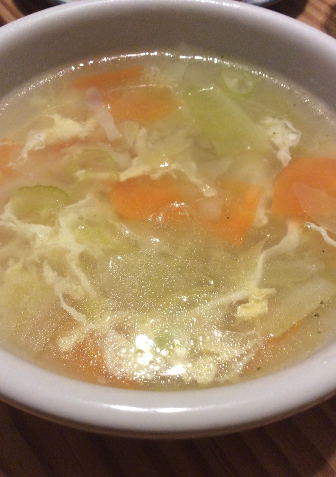 残り野菜で♪洋風かきたま汁-レシピのメイン写真
