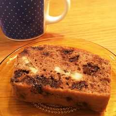 รูปของ 超簡単しっとりチョコバナナケーキ