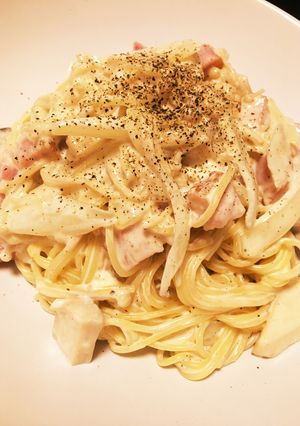 あまりもので簡単クリームパスタ-レシピのメイン写真