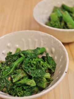 昼夕食に♪菜の花のごま味噌粉末いりこあえ-レシピのメイン写真