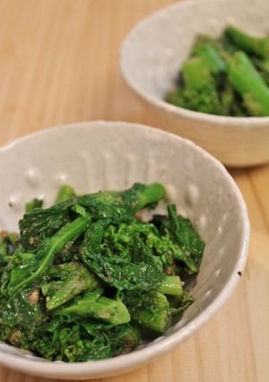 昼夕食に♪菜の花のごま味噌粉末いりこあえ-レシピのメイン写真
