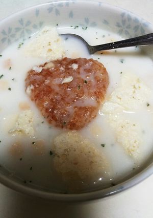 焼おにぎりスープ雑炊風～パリ2チーズ添え-レシピのメイン写真