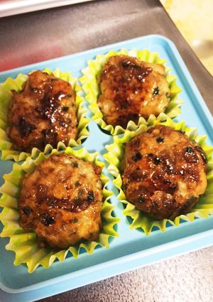 簡単♪混ぜて焼くだけ♪つくねの照り焼き♪-レシピのメイン写真