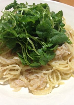 クレソンとホタテのパスタ♪-レシピのメイン写真