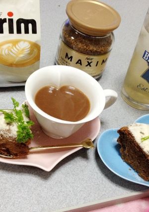 ホッと一息♡甘〜いカフェモカ♪-レシピのメイン写真