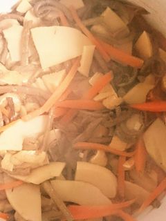 たけのことにんじんとぜんまいの煮物常備菜-レシピのメイン写真