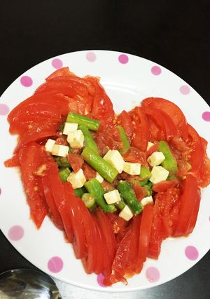 ハートのトマトサラダ-レシピのメイン写真