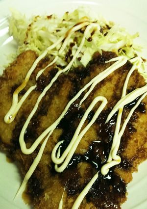 バレンタイン★大きいハート形のとんかつ-レシピのメイン写真