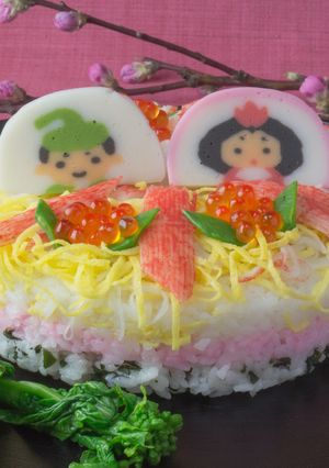 簡単ひなまつりちらし寿司ケーキ-レシピのメイン写真