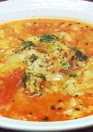 残ったトマトスープでチーズトマトリゾット-レシピのメイン写真
