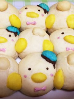 ドナルドの顔とお尻のちぎりパン-レシピのメイン写真