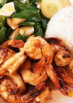 ガーリックシュリンププレートランチ-レシピのメイン写真