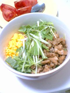 ♬鶏ひき肉の三色丼♬-レシピのメイン写真