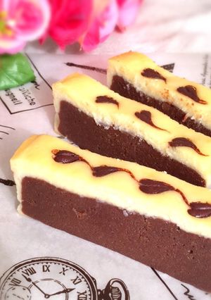 ♡ハートのチーズケーキブラウニー♡-レシピのメイン写真