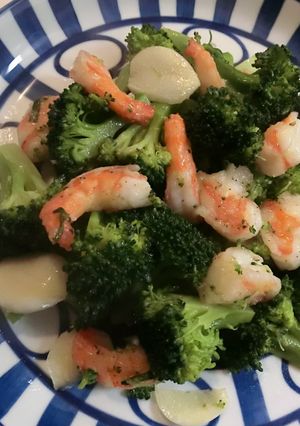 食欲増進!ブロッコリーえびのにんにく炒め-レシピのメイン写真