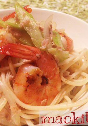 エビとセロリで簡単、パスタサラダ-レシピのメイン写真