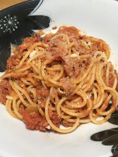 ツナとベーコンの簡単トマトスパゲティ-レシピのメイン写真