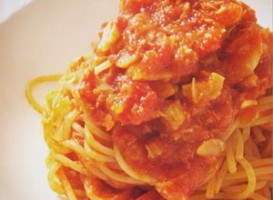 完コピ！トマトとにんにくのスパゲティ-レシピのメイン写真