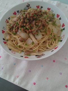 きのこたっぷり☆納豆の和風スパゲティ-レシピのメイン写真