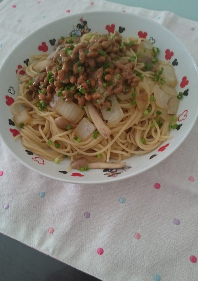 きのこたっぷり☆納豆の和風スパゲティ-レシピのメイン写真