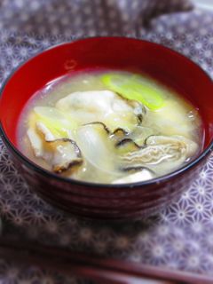 牡蠣の味噌汁-レシピのメイン写真